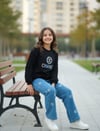Kız Çocuk TakımKız Çocuk Kabartma Ponpon Kollu Sweatshirt ve Nakışlı Kot Pantolon İkili Takım 