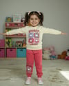 Kız Çocuk Sweet Labubu Baskılı Koyu Pembe Alt Üst Takım