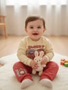 Kız Çocuk Sweet Labubu Baskılı Koyu Pembe Alt Üst Takım