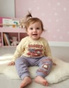 Kız Çocuk Sweet Labubu Baskılı Mor Alt Üst Takım