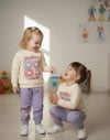 Kız Çocuk Sweet Labubu Baskılı Mor Alt Üst Takım