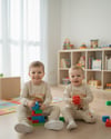 Labubu Figürlü Erkek Çocuk Alt & Üst Takım Bej