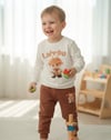 Labubu Figürlü Erkek Çocuk Alt & Üst Takım Beyaz