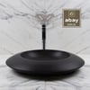 Mermer LavaboBazalt Siyah Yassı Ufo Model Lavabo