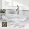 Beyaz Mermer Tasarım Patlatma Elips Lavabo