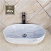 Muğla Beyaz Mermer Oval Köşe Lavabo