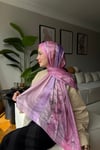 Alina Vual İpek Şal-Pembe
