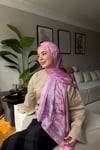 Alina Vual İpek Şal-Pembe