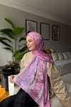 Alina Vual İpek Şal-Pembe