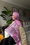Alina Vual İpek Şal-Pembe