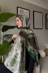 Batik Desenli Koton Şal-Haki