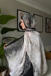 Batik Desenli Koton Şal-Siyah
