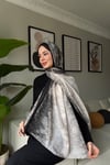 Batik Desenli Koton Şal-Siyah