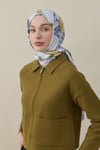 Blossy Vual İpek Şal Lila
