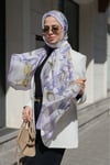 Blossy Vual İpek Şal Lila