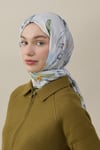 Blossy Vual İpek Şal Pudra