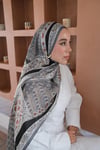 Bohem Etnik İpek Vual Şal Siyah