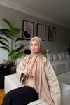 C Desen Pamuk İpek Şal- Gold
