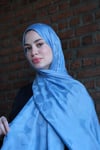 C Desen Premium Şal-Bebe Mavisi