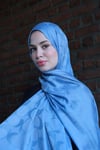 C Desen Premium Şal-Bebe Mavisi