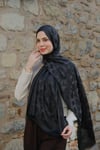 C Desen Premium Şal-Siyah