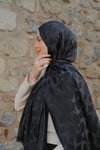 C Desen Premium Şal-Siyah
