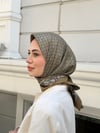 Celine Çift Taraflı Twill Eşarp