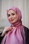 Çift Kat Şal-Gül Pembesi