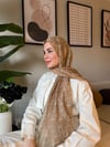 CK Monogram Organze Marka Tül Şal Bej