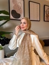 CK Monogram Organze Marka Tül Şal Bej
