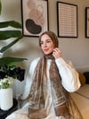 CK Monogram Organze Marka Tül Şal Kahve