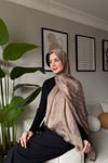 D Model Pamuk İpek Şal-Bej