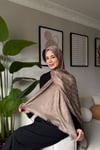 D Model Pamuk İpek Şal-Bej