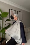 D Model Pamuk İpek Şal-Gri