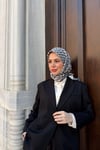 D Model Twill Eşarp-Siyah