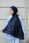 D Model Zincirli Tül Şal-Lacivert