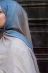 Degrade Pamuk Şal-Mavi,Vizon