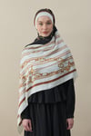 Elegant Links Vual İpek Şal Siyah
