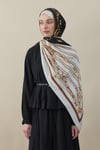 Elegant Links Vual İpek Şal Siyah