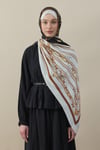 Elegant Links Vual İpek Şal Siyah