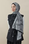 Etnik Desen Vual İpek Şal Siyah