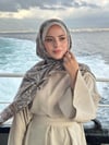 Etnik desen yün koton ithal şal Beden;Standart
