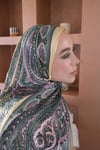 Etro Desen İpek Vual Şal Yeşil
