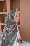 Etro Desen İpek Vual Şal Yeşil