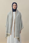 Etro Desen Kaşmir Omuz Şalı Gri