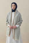 Etro Desen Kaşmir Omuz Şalı Gri