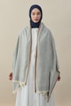 Etro Desen Kaşmir Omuz Şalı Gri