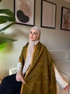 Etro Desen Kaşmir Omuz Şalı Hardal
