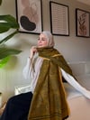 Etro Desen Kaşmir Omuz Şalı Hardal