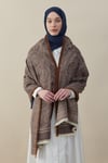 Etro Desen Kaşmir Omuz Şalı Kahverengi